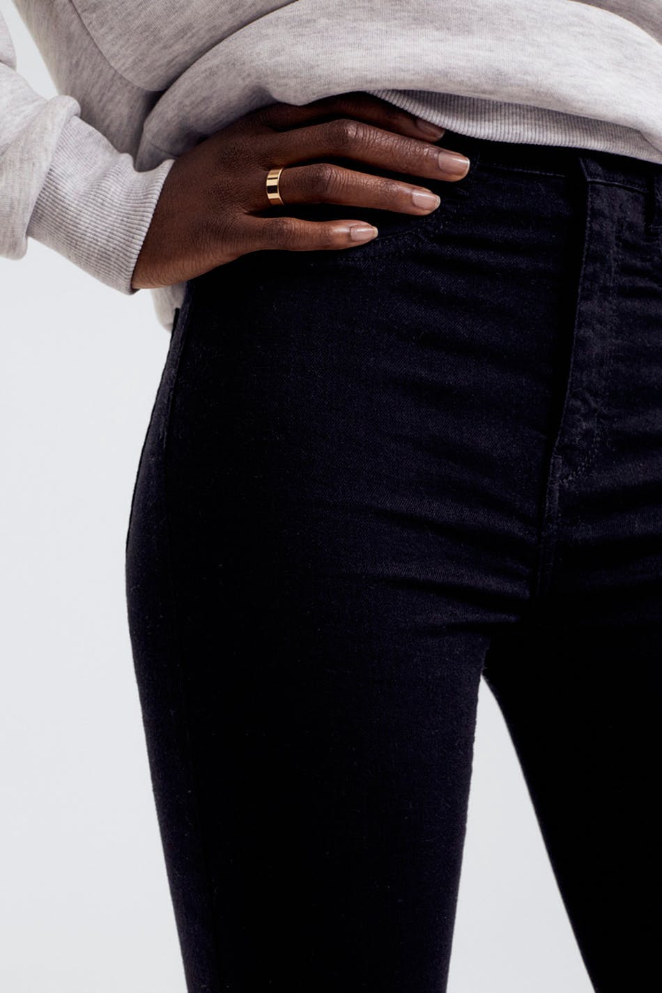 molly tall high w jeans - Noir