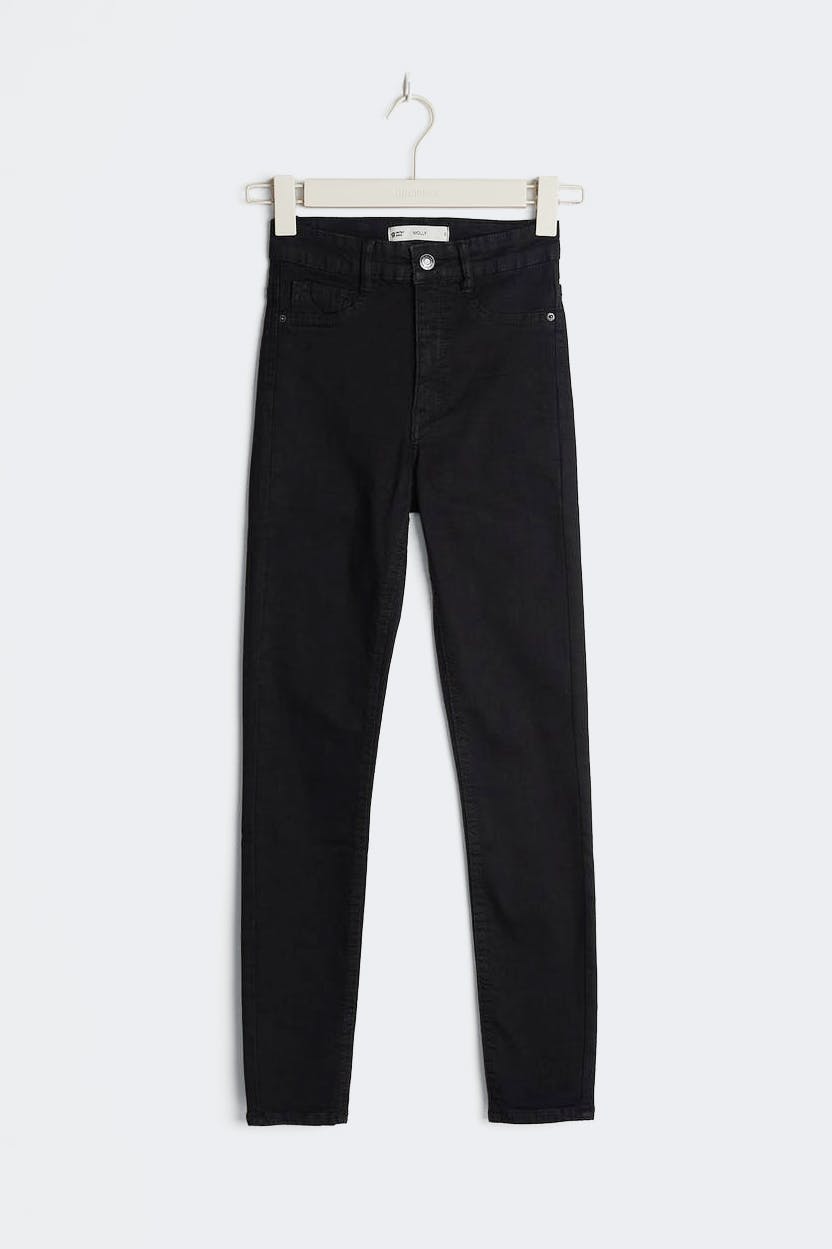 molly petite high w jeans - Offblack