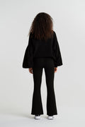 Flare petite jersey trousers - Noir