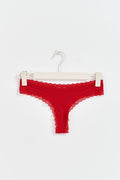 Rib string - Blue/pink