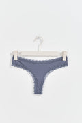 Rib string - Blue/pink
