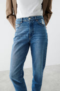 mom jeans - Black/grey dest