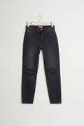mom jeans - Black/grey dest