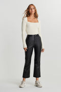 Lisa pu trousers - Noir