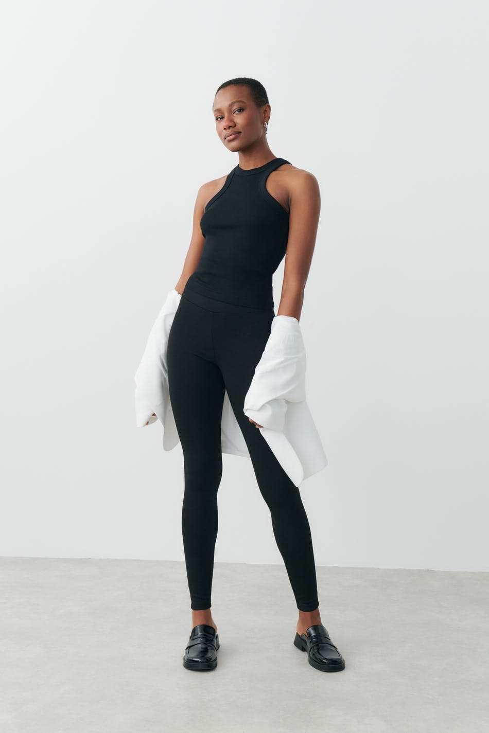 Punto di roma leggings - Noir
