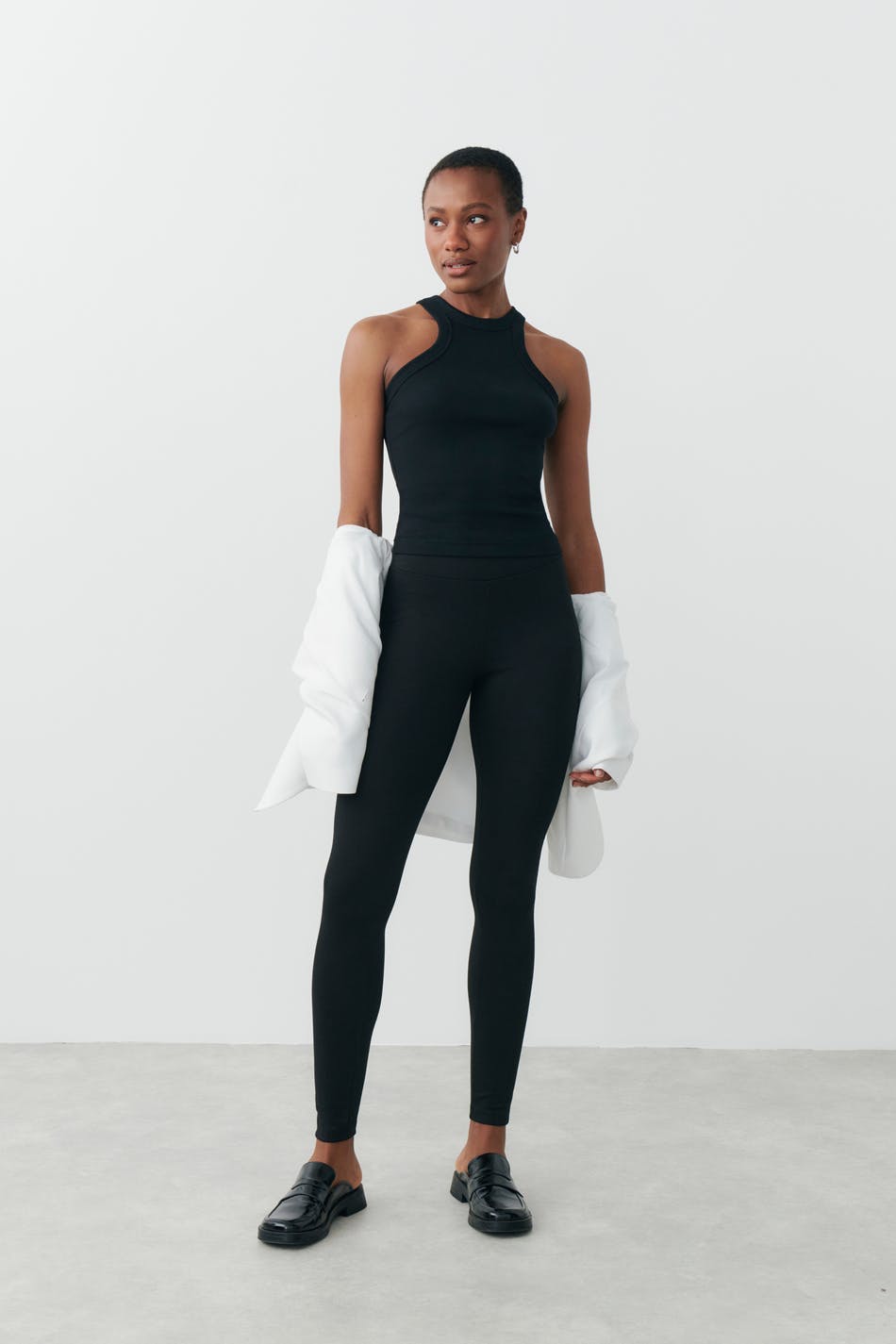 Punto di roma leggings - Noir