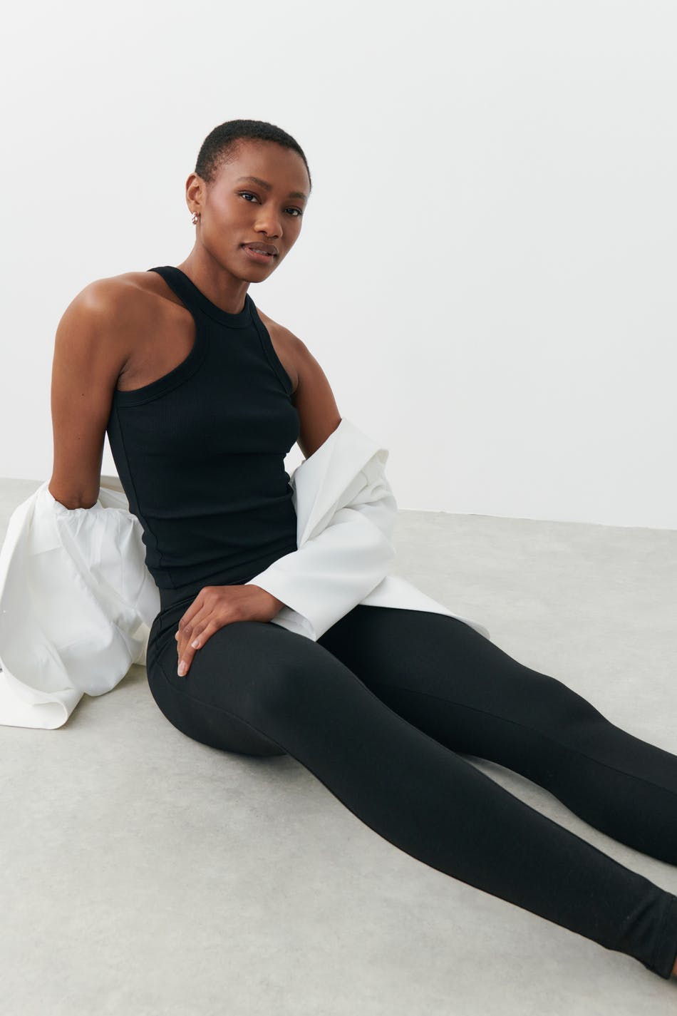 Punto di roma leggings - Noir