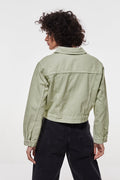 Trucker denim jacket - Green lily