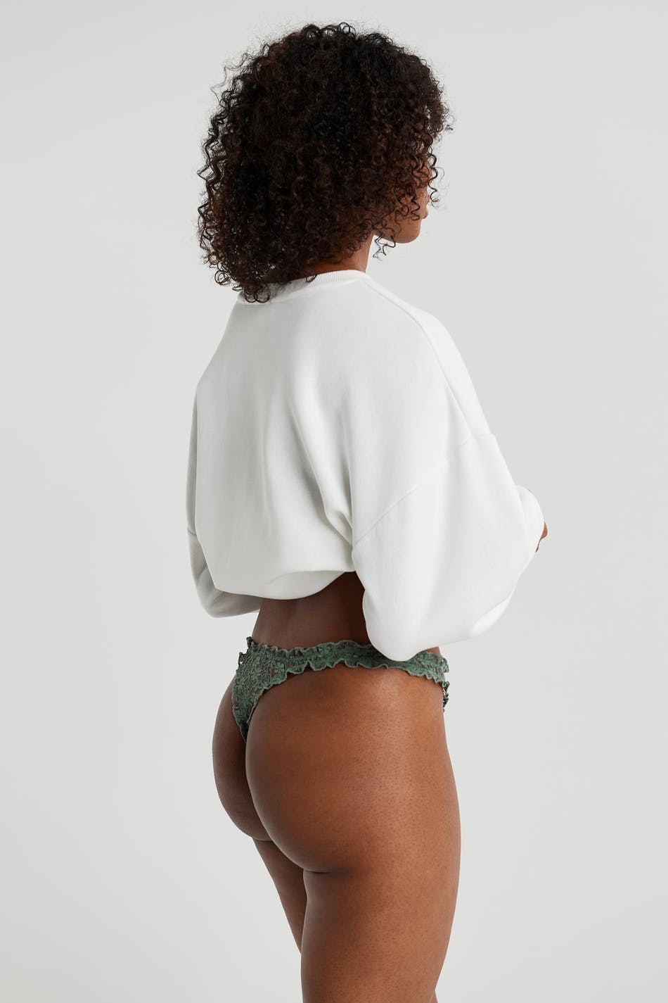 lace string - Duck green