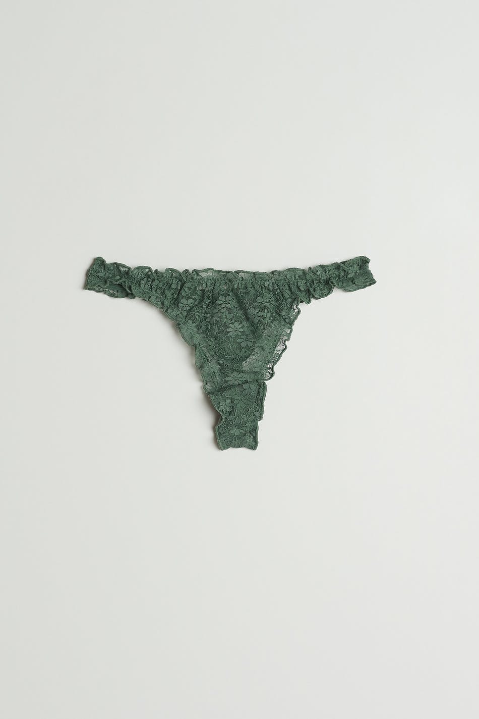 lace string - Duck green