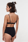 Nina v-shaped bikini top - Noir