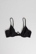 Nina v-shaped bikini top - Noir