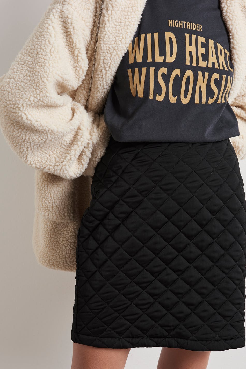 Cassandra quilted skirt - Noir