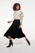 Violet pleated skirt - Noir
