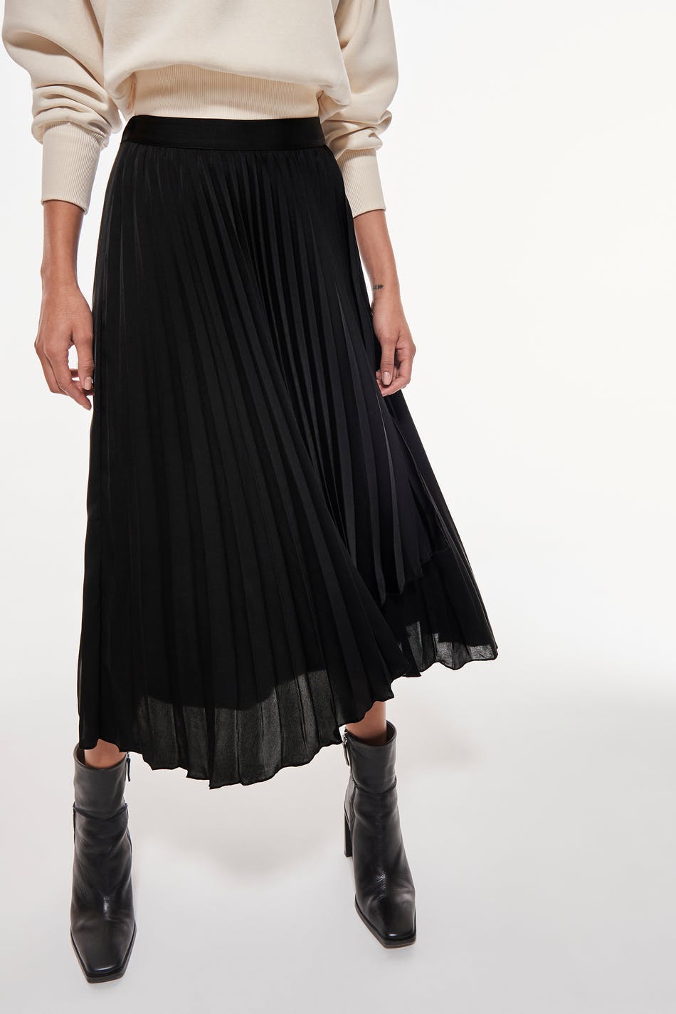 Violet pleated skirt - Noir