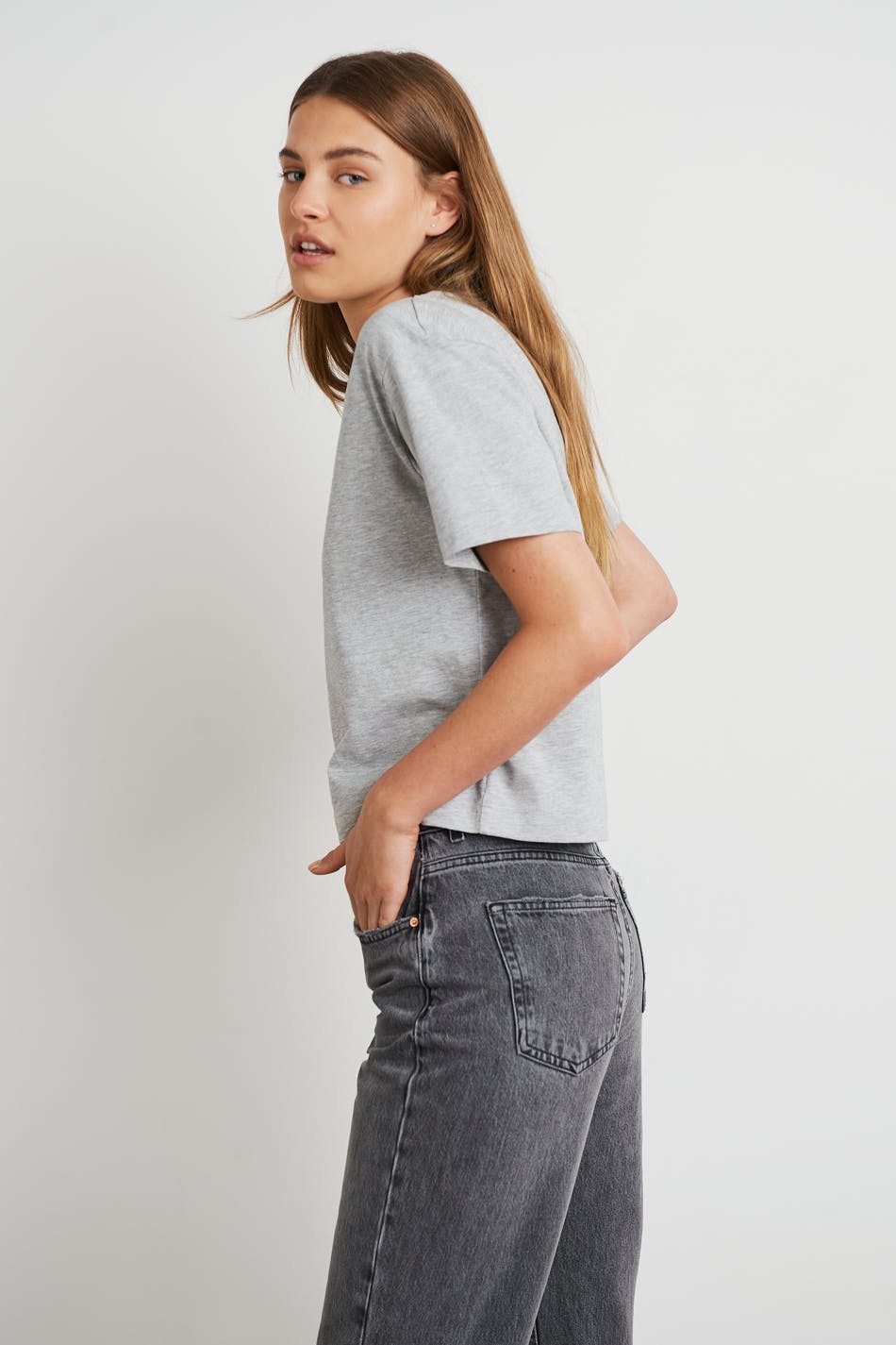 high waist jeans - Blanc cassé