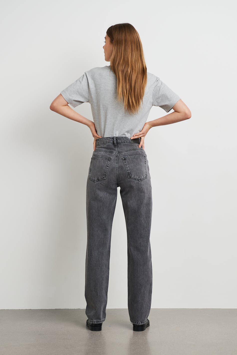 high waist jeans - Blanc cassé