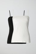 2-pack long singlet - Black/white