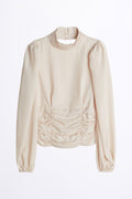 Liv open back top - Beige