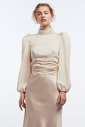 Liv open back top - Beige