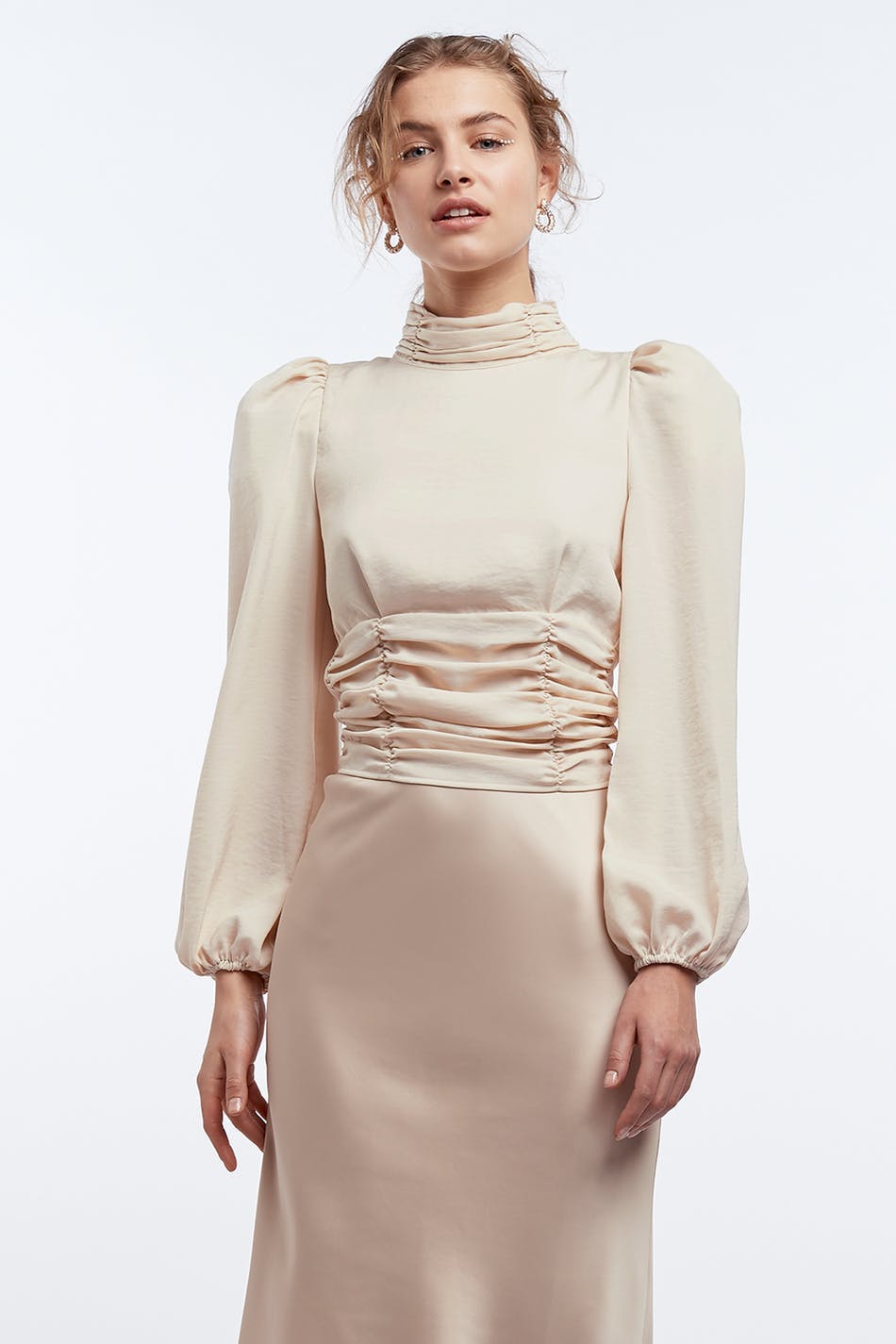 Liv open back top - Beige
