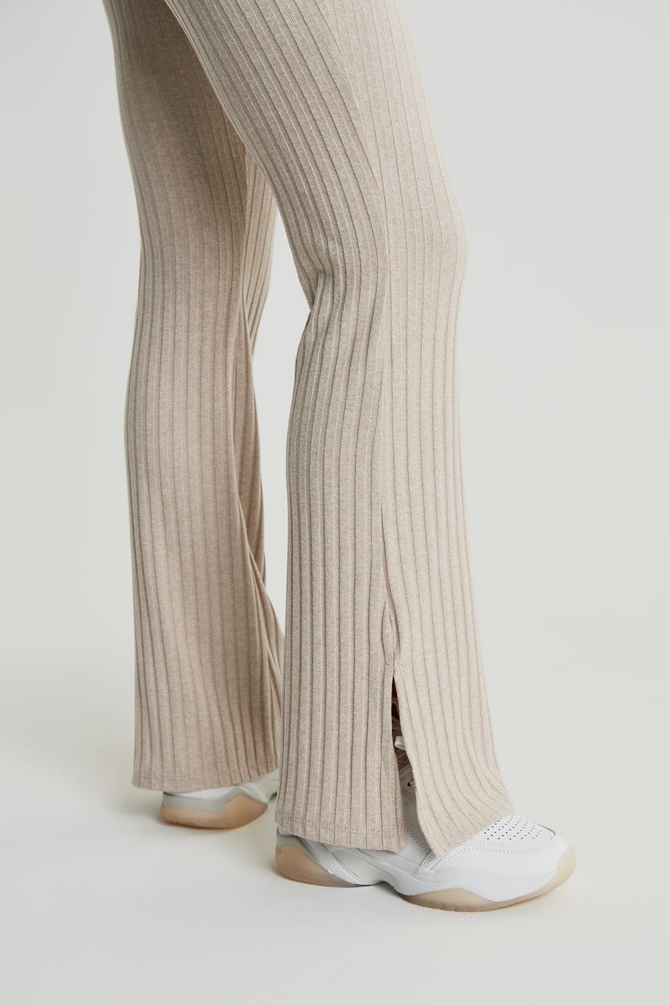Tara rib trousers - Beige mel