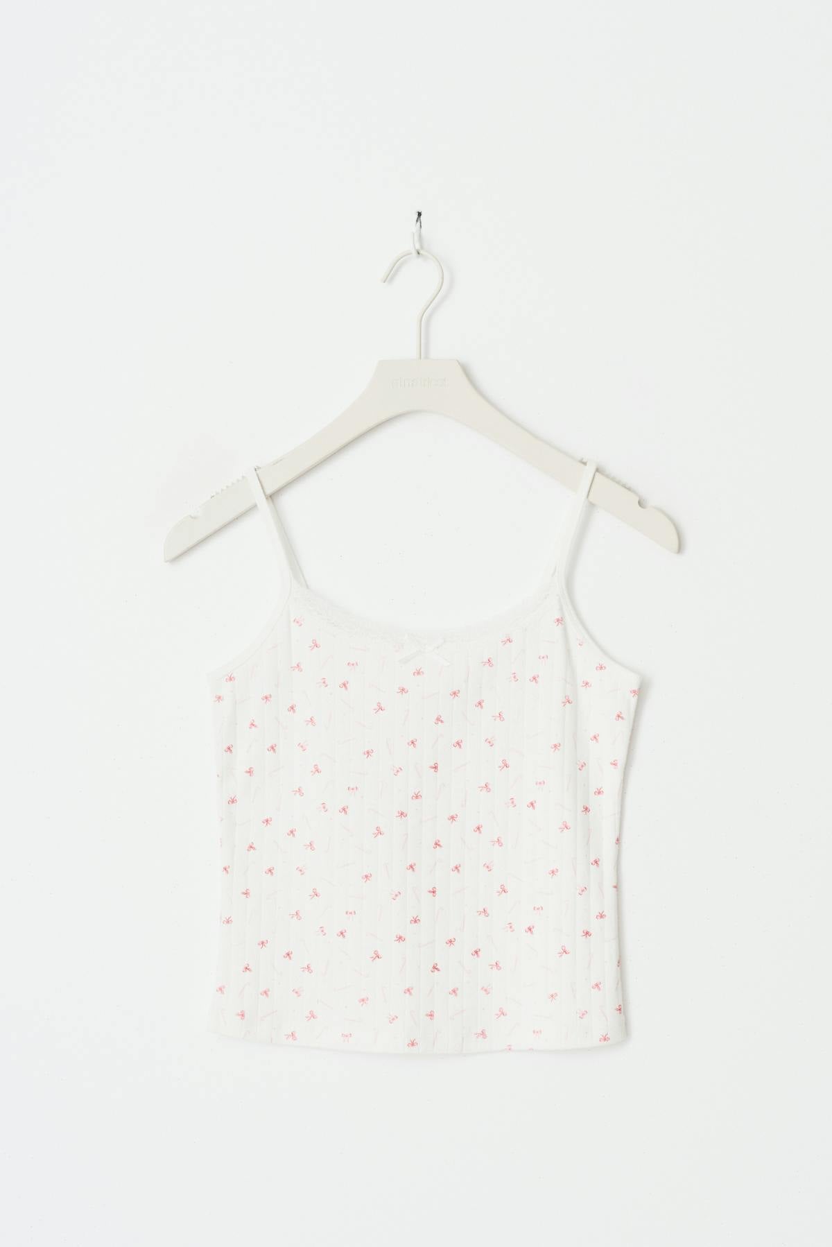 Y lace singlet - Rose clair