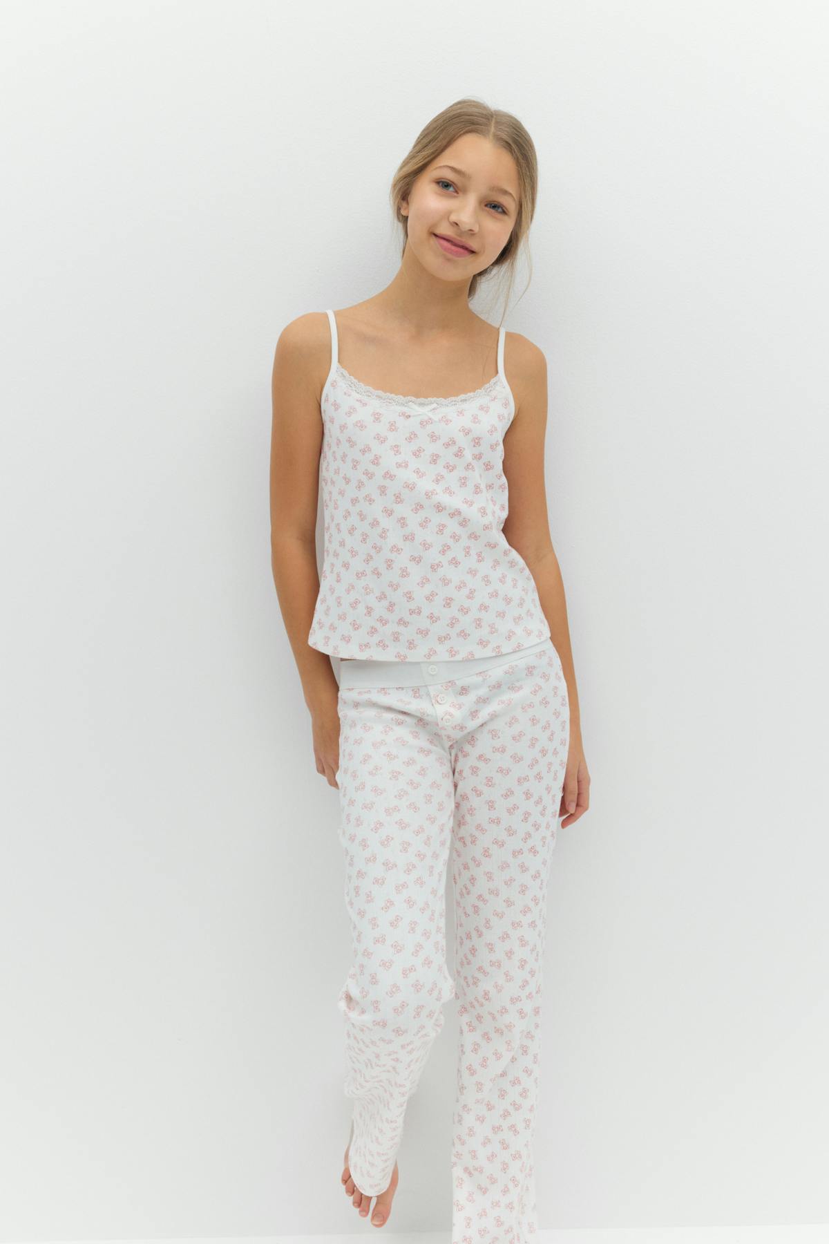 Y lace singlet - Rose clair