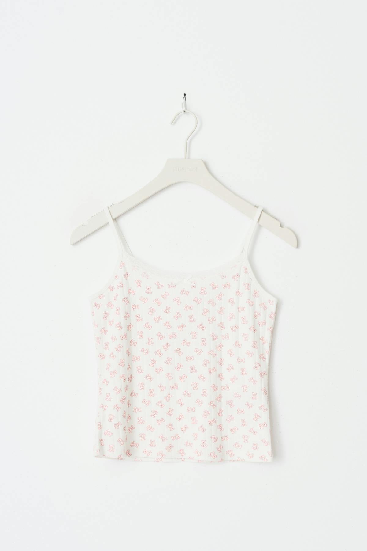 Y lace singlet - Creme