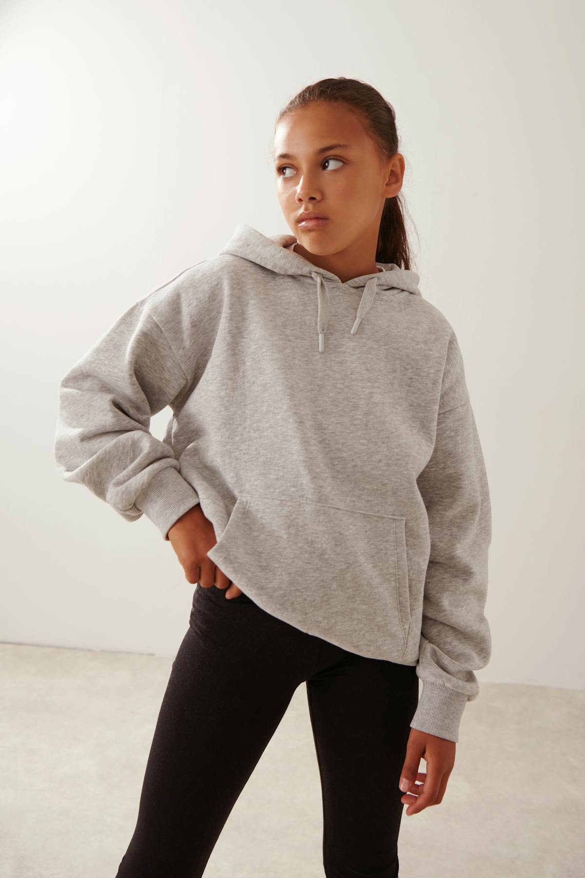 y oversized hoodie - Lt grey melange