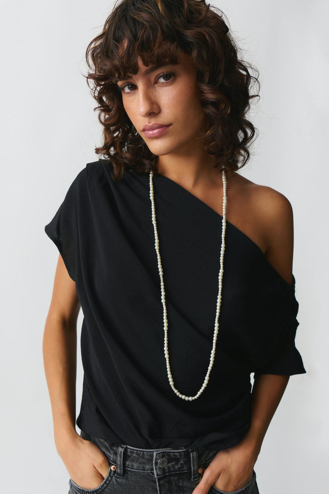 Draped top - Noir