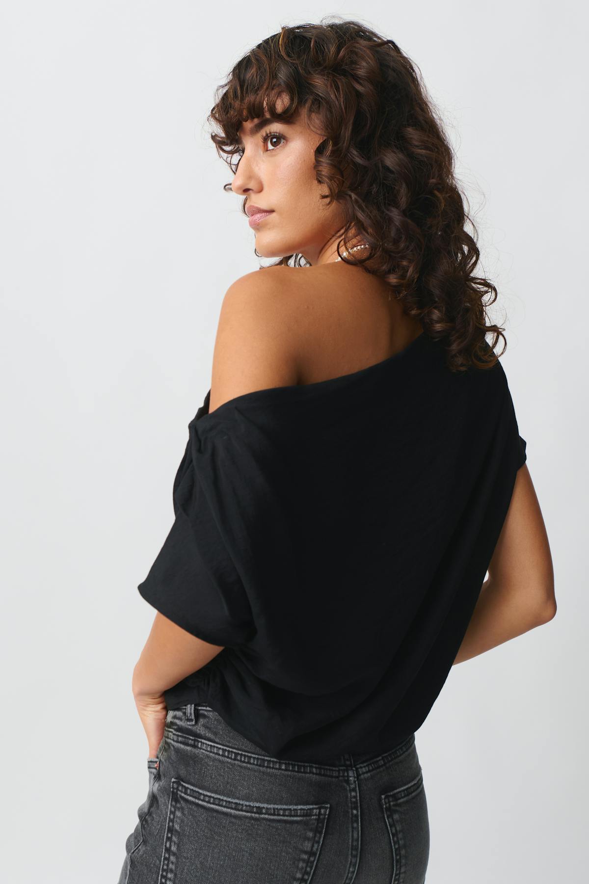 Draped top - Noir