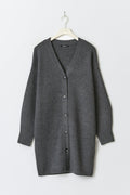 Knitted cardigan - Brown melange