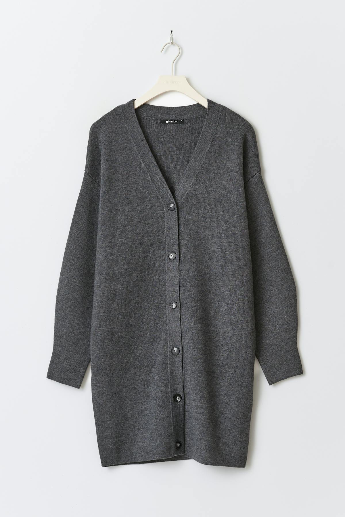 Knitted cardigan - Brown melange