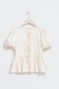 Y puff sleeve top - Blanc