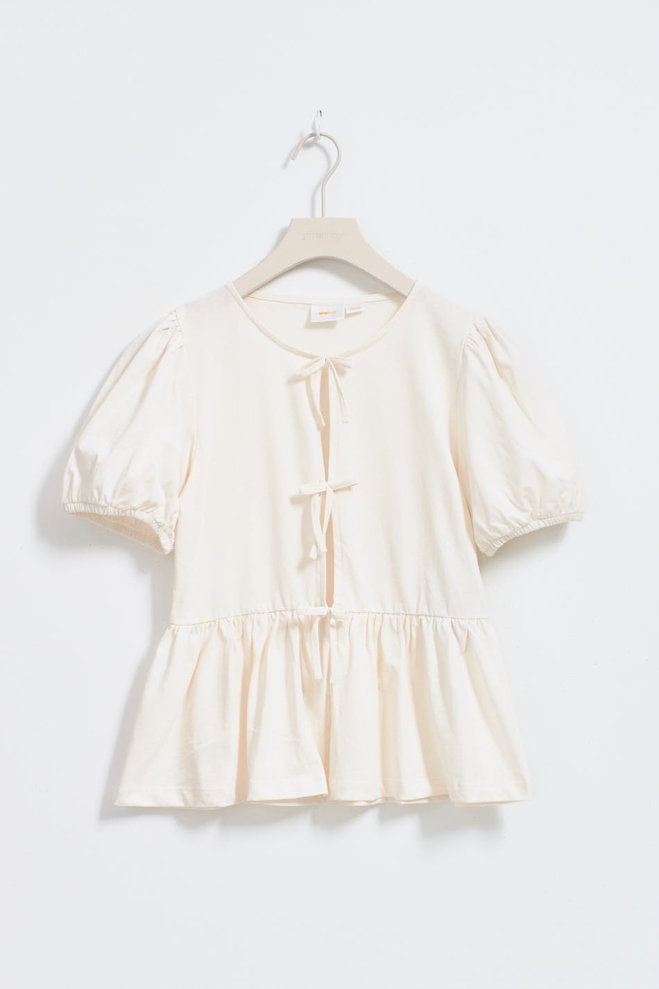 Y puff sleeve top - Blanc