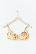 Bikini bandeau - Yellow flower