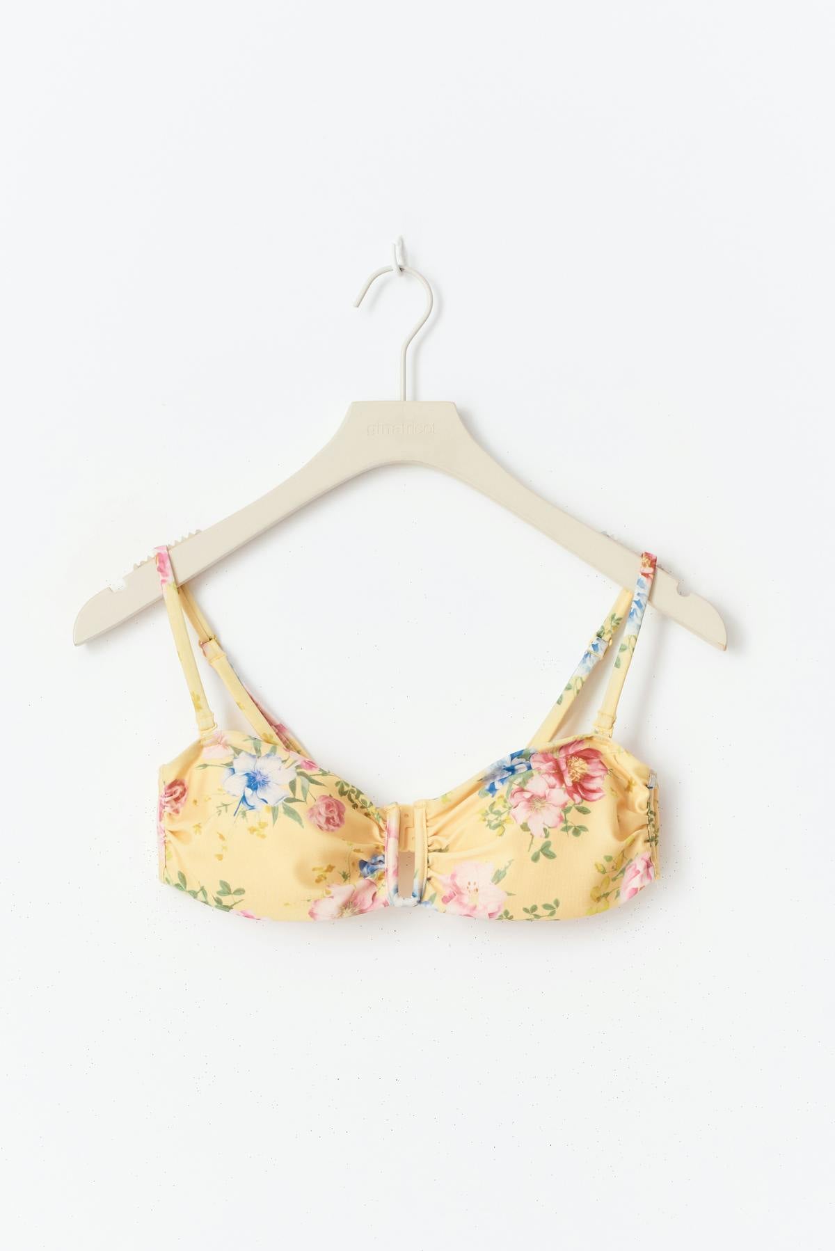 Bikini bandeau - Yellow flower