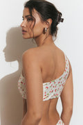 One shoulder bikini top - Noir