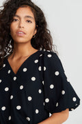 Elina blouse - Black/white dot