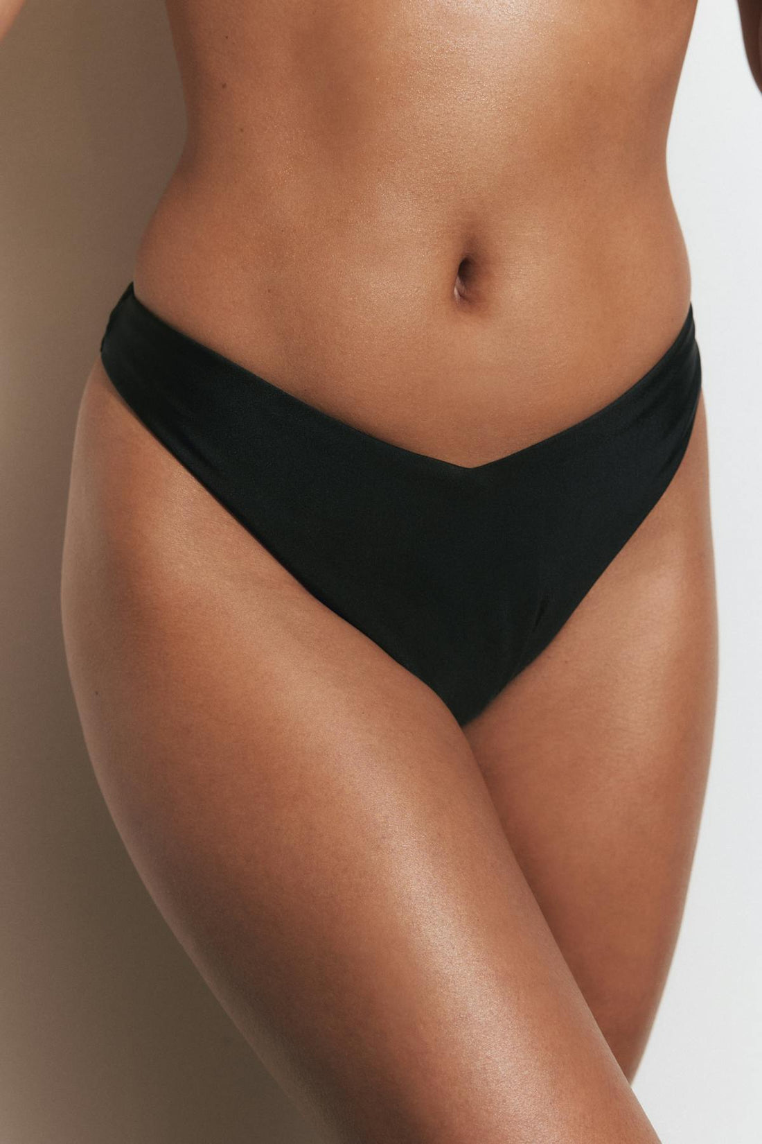 High bikini thong - Noir