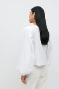 Tie blouse - Blanc