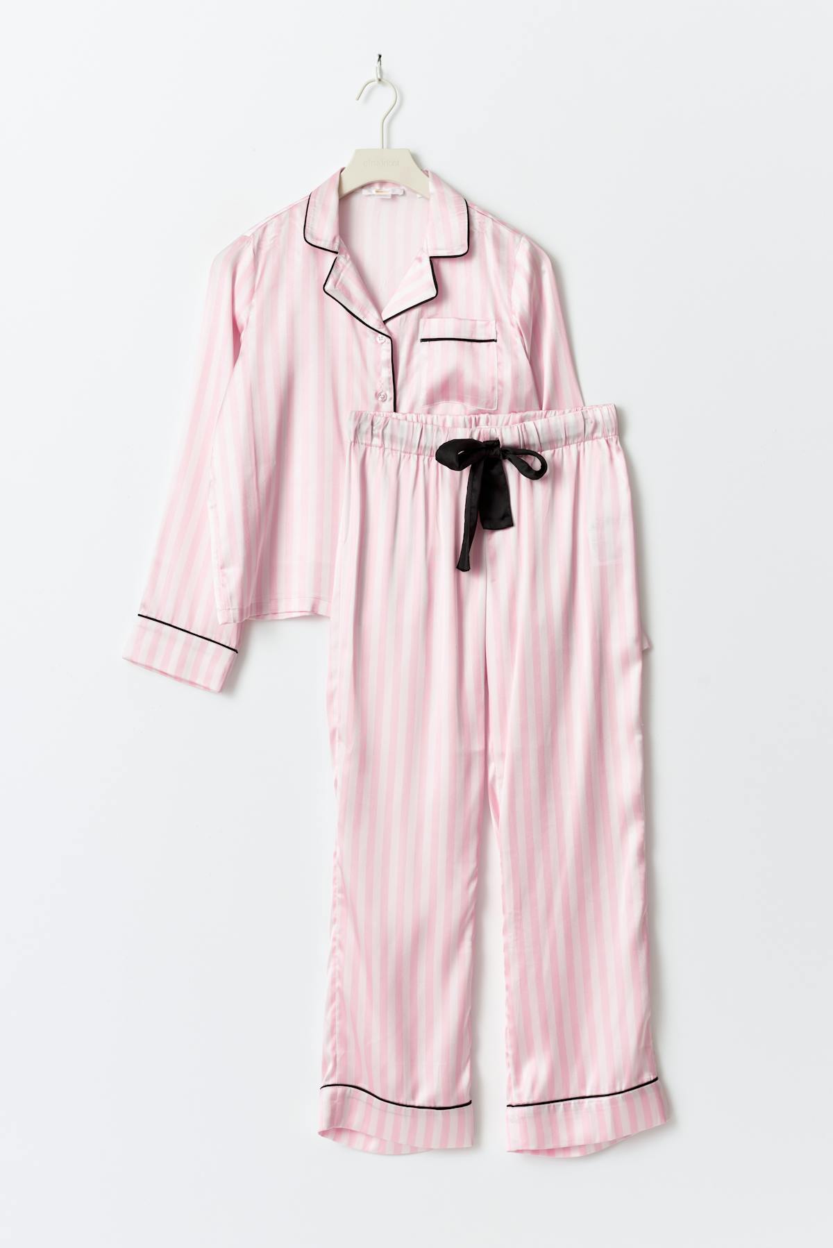 Satin set - Pink stripe