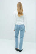 Slim straight jeans - Offblack