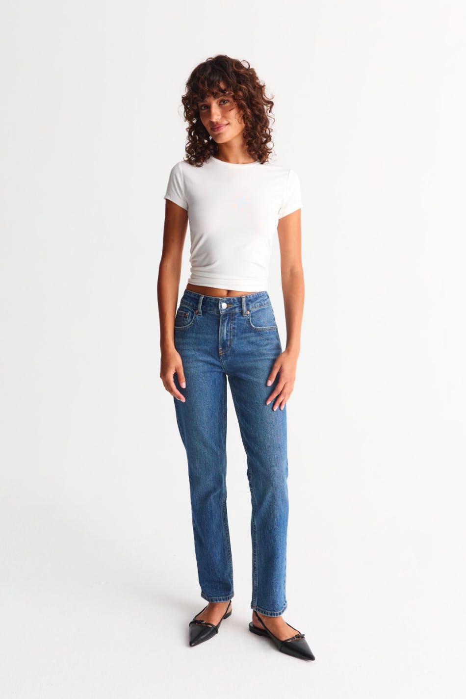 Slim straight jeans - Bleu foncé