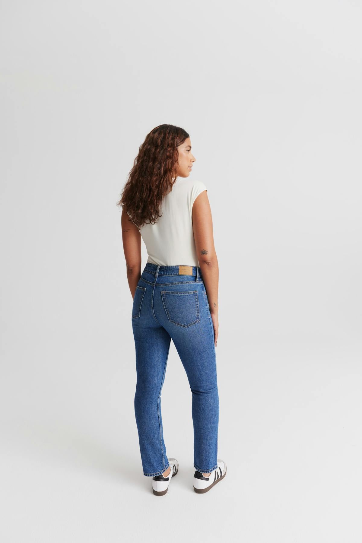 Slim straight jeans - Bleu foncé