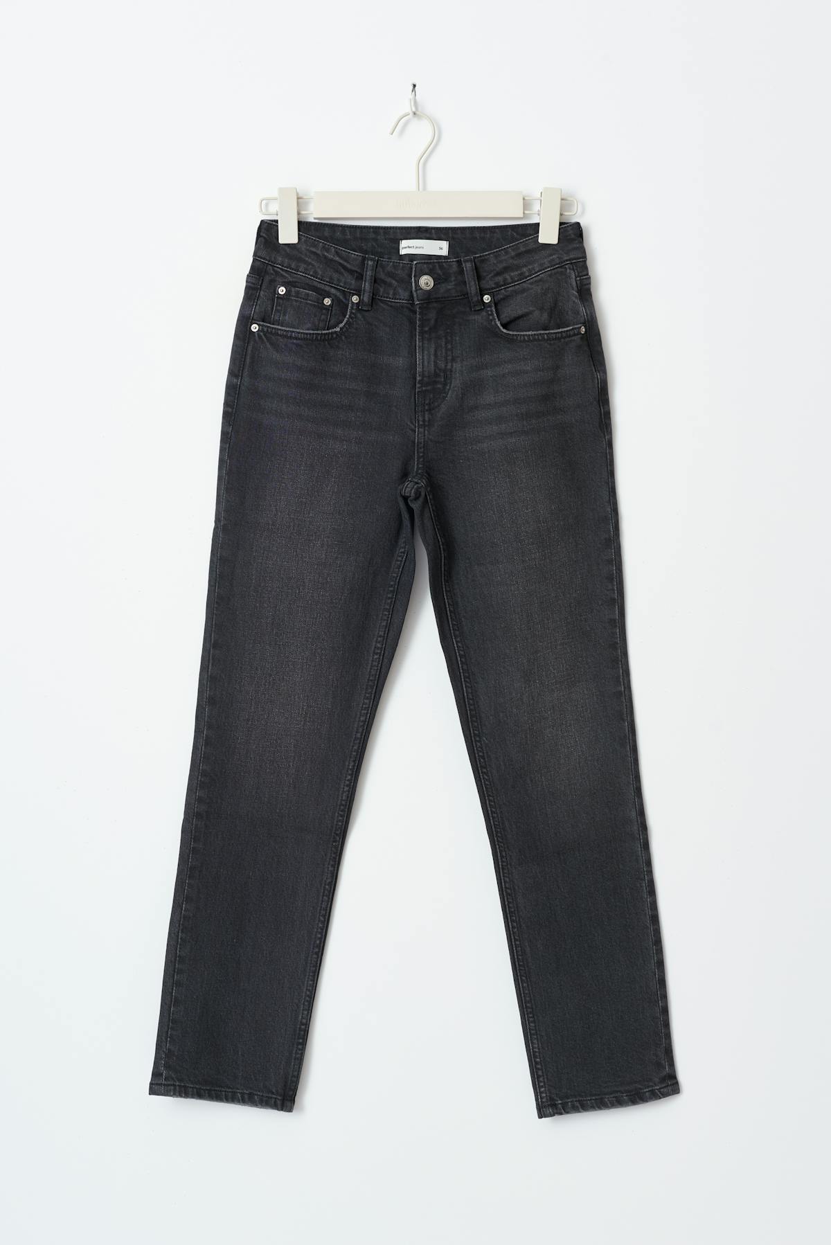 Slim straight jeans - Offblack