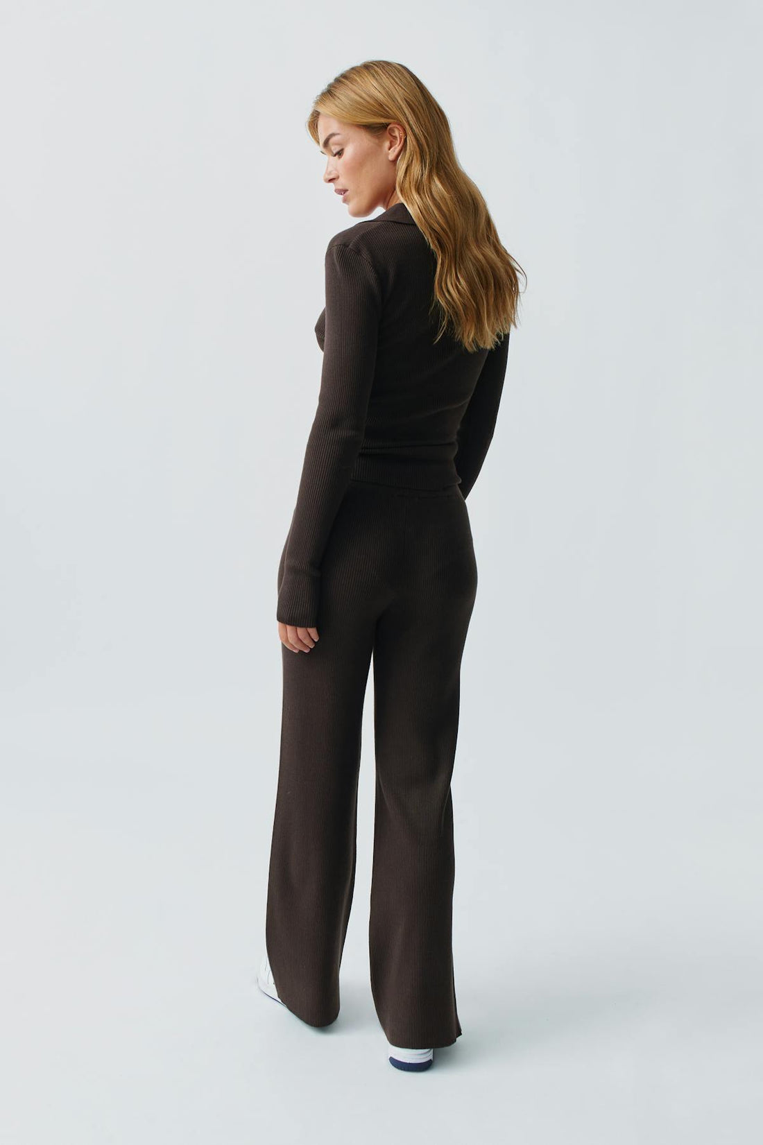 Knitted rib trousers - Java