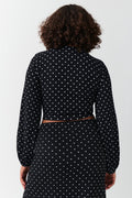 Tie front top - Noir