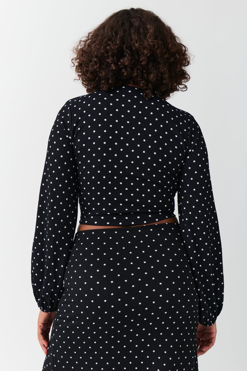 Tie front top - Noir